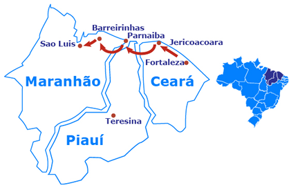 Mapa Paesaggi e Villaggi nella Rotta delle Emozioni