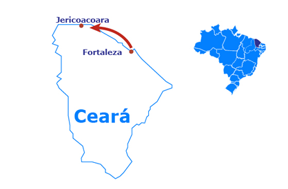 Mapa Jericoacoara - 5 days and 4 nights