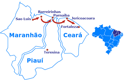 Mapa La Ruta de las Emociones en 4x4: Dunas y Playas